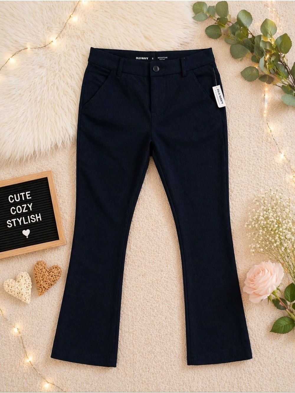 Old Navy Girl Navy Blue Boot Cut Pants Size 16